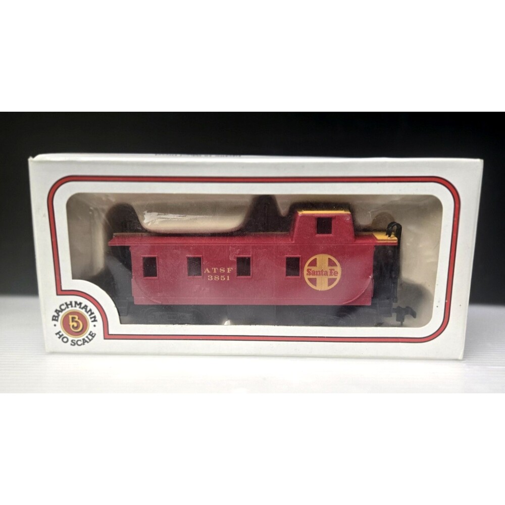 Bachmann HO Scale Santa Fe Offset Cupola Caboose AFSF 3851 Red Original Box